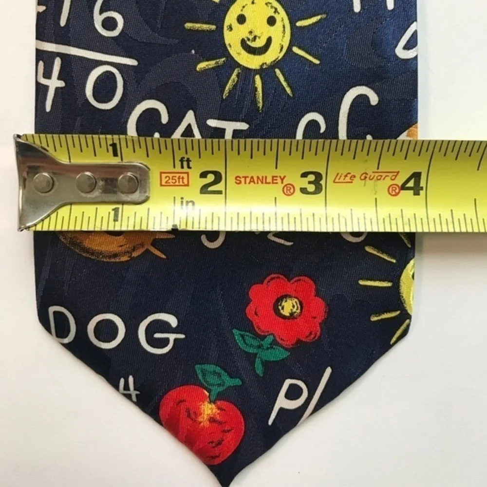 Teacher Necktie Navy Early Education‎ by Renaissance Handmade.